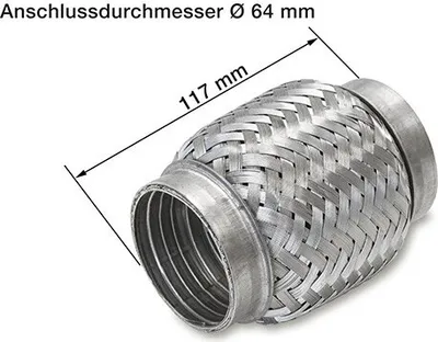 Produktbild von VEGAZ UFR-581 Flexrohr Abgasanlage Auspuffrohr für BMW 3 Touring (E91) 3 Limousine (E90) 5 Touring (F11) 5 Limousine (E60) 1 Schrägheck (F20)
