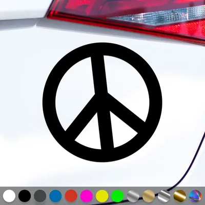 Produktbild von PantherPixel Peace Aufkleber Symbol Frieden Zeichen Love Sticker Auto Geschenkidee Farbe Schwarz