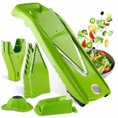 Immagine prodotto di Börner affettaverdure V5 Powerline set professionale affetta cetrioli affetta cavoli affetta patatine affetta verdure grattugia frutta vegan, colore:rosso