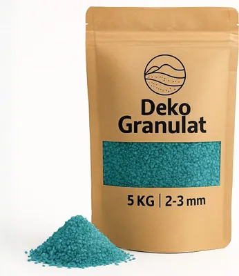 Produktbild von Deko-Granulat 5 KG türkis Ø 2-3 mm Vasen Glas-Füllung Streudeko