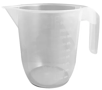 Karaffe 1 l, Kunststoff, transparent, mit Deckel