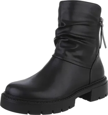 Produktbild von Ital-Design Damen Stiefeletten Klassische Stiefeletten  Lederoptik Klassische Stiefeletten 90109789 Schwarz Gr.  39