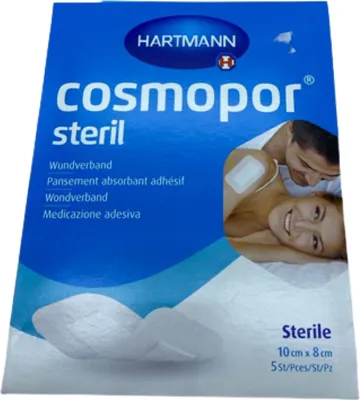 Produktbild von Hartmann Cosmopor® Steril Wundverband - 5 Stück - 10 x 8 cm | Packung (5 Stück)
