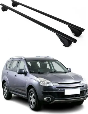 Obrázok produktu pre Priečne strešné nosiče pre Citroën C-Crosser 2007–2012, čierna farba