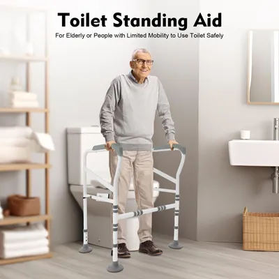Produktbild von Toilettenstützrahmen, verstellbar, 69-74 cm - Tragfähigkeit: 150 kg - Für Senioren und Menschen mit Behinderung
