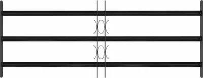 Obrázok produktu pre vidaXL Okenná mreža 116 x 45 cm, práškovo lakovaná oceľ, čierna
