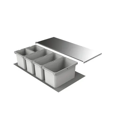 Zdjęcie produktu dla Naber Cox® Box 235 S/1000-5, pojemnik na odpady do istniejących szuflad, jasnoszary