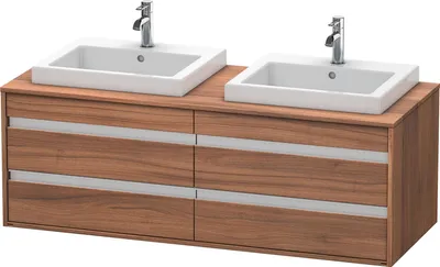 Produktbild von Waschtischunterbau KETHO 550x1400x496mm nussbaum natur nussbaum natur