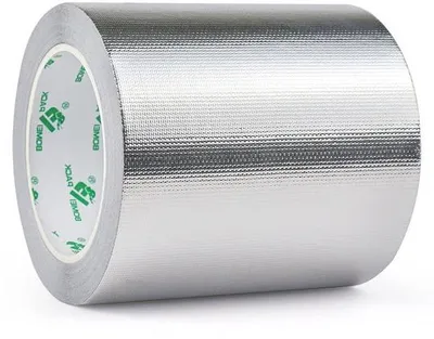 Obrázek produktu pro Zesílená hliníková těsnící páska, 120 mm x 20 m, vodotěsná a odolná vůči teplu, vhodná pro utěsnění, opravy a izolace, samolepicí a trvanlivá