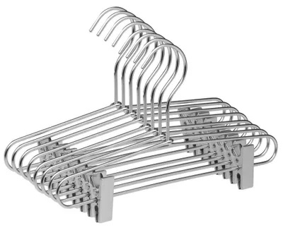 Immagine prodotto di Gruccie in alluminio con mollette argento 32 cm set da 8 COM-FORT HOUSE