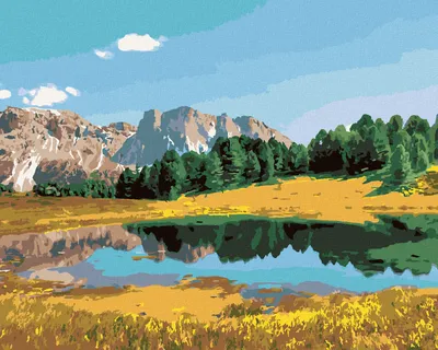 Produktbild von Zuty - Malen nach Zahlen - WALD, BERGE UND SEE, 40x50 cm, ohne Keilrahmen