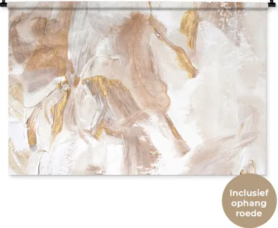 Produktbild von MuchoWow® Wandteppich Wandbehang Farbe - Weiß - Abstrakt 120x80 cm Tapisserie Dekoration Wandtuch - Wanddekorationen - Wandtücher
