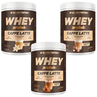 Produktbild von ALLNUTRITION Whey Protein Caffe Latte 400 g – Vanille