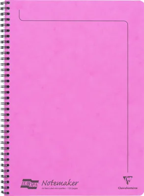 Produktbild von Clairefontaine 10x Doppelspiralheft A4 60 Blatt liniert abtrennbar Fuchsia 3084Z