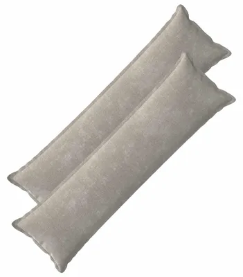 Obrázek produktu pro vidaXL Povlak na polštář, 2 kusy, barva světle šedá, rozměr 40 x 145 cm, materiál: plyšová tkanina