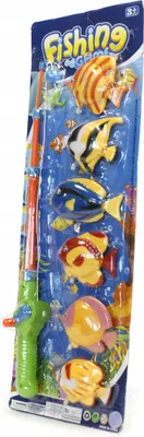 Produktbild von Magnetisches Angelspiel für Kinder - Badespielzeug Set mit Rute & Kescher - Wasserspaß Wanne