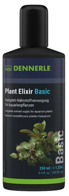 Produktbild von Dennerle Plant Elixir Basic, 250 ml - Komplett-Nährstoffversorgung für Aquarienpflanzen, Universaldünger für sattgrüne Blätter