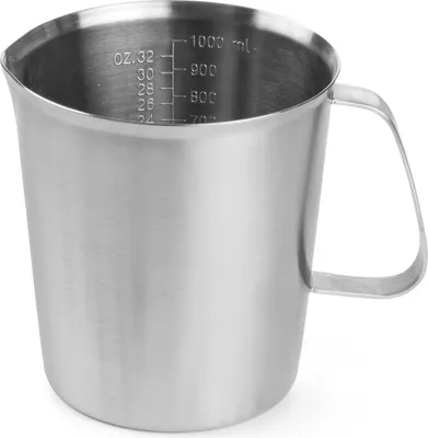Zdjęcie produktu dla Miarka Do Kuchni Z Podziałką Ze Stali Nierdzewnej 1 L - Hendi 516201