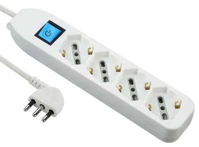Image de Multiprise avec interrupteur, 4 prises
