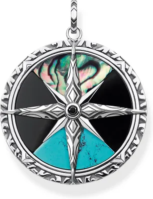 Produktbild von Thomas Sabo Anhänger Kompass Groß 925 Sterlingsilber, Geschwärzt PE834-979-7