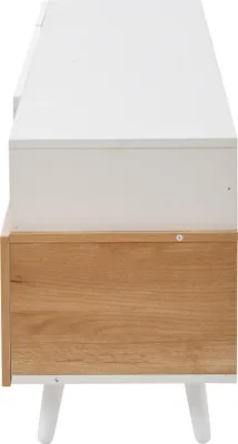 Produktbild von Merax Hochglanz TV-Schrank 180cm mit Schublade, Türen & offenen Fächern, TV Board für 75-Zoll-TV, TV Lowboard in Holzoptik, bis 30 kg Weiß