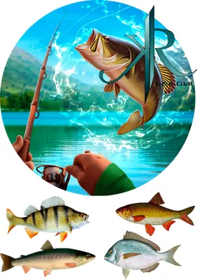 Produktbild von Angler, Fisch,Haken. Tortenaufleger,Geburtstag,Tortendeko
