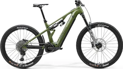 Obrázok produktu pre Merida eONE-EIGHTY 900 I1 silk anaconda S Grün – plne odpružené elektrické horské bicykel určené na jazdu...