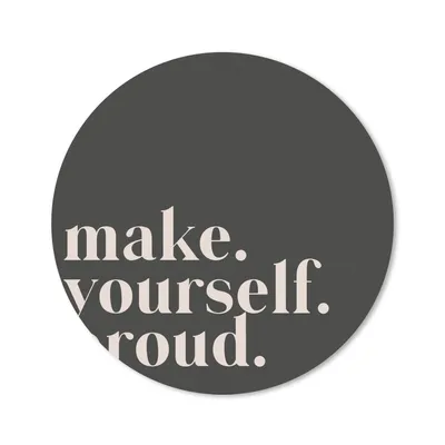 Produktbild von MuchoWow® Mauspad Mousepad Zitate - Mach dich stolz - Selbstliebe - Selbstvertrauen - Text 20x20 cm - Mousepads - Maus Mat - Pad - Mausunterlage - Schreibtischmatte