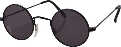 Produktbild von TE-Trend 70er Hippie Karneval Brille rund schwarz Kostüm Zubehör Partybrille Flower Power Lennon Osborne