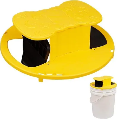 Imagen del producto de Tapa amarilla para cubeta (tipo N) – Fabricada en plástico PP, compatible con cubetas estándar de 5 litros, ecológica, reutilizable e higiénica (cubeta no incluida)