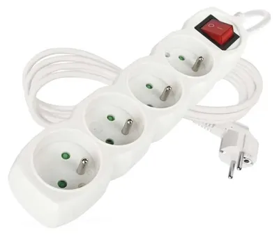 Obrázok produktu pre Emos 1902140200, Spínané, Biela, 4 AC zásuvky/AC zásuviek, 2 m, 250 V, 10 A
