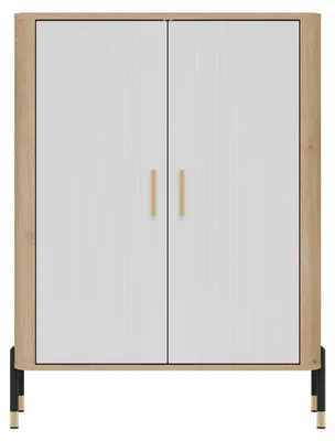 Produktbild von Furniture24 Kommode Dante Dt11 Wohnzimmerschrank 93 X 122 X 40 Cm - Cremona Eiche/Weiß