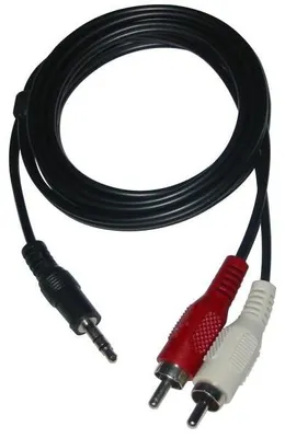 Immagine prodotto di Cavo audio Jack (3,5mm) M - 2x CINCH M, 3m, czarny