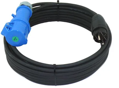 Produktbild von CEE Adapterkabel Camping Caravan Kupplung auf Schuko Stecker IP44 H07RN-F 3G1,5 0,5m