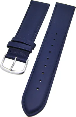 Produktbild von Uhrenarmband Kalbleder Dunkelblau Ton in Ton gepolstert 16mm L Donschließe