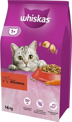 Produktbild von WHISKAS Adult Beef - Trockenfutter für Katzen - 14 kg