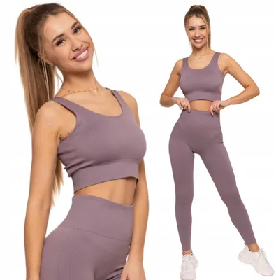 Obrázek produktu pro Sportovní top – bustier velikost S/M – sportovní bustier fialový – fitness top – top na jógu