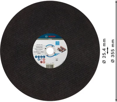 Obrázek produktu pro Řezný kotouč PRO Rail, 355 x 4 x 25,4 mm
