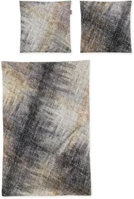 Produktbild von Irisette Flausch-Baumwolle Bettwäsche-Garnitur Zobel 8550 Farbe grau 155x200+80x80cm