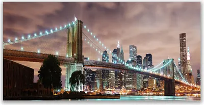 Produktbild von Glasbilder 140x70 Wandbild Druck auf Glas Brücke Stadt Architektur