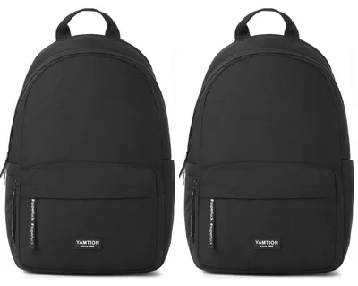Produktbild von Rucksack 17,3 Zoll Herren Damen Schulrucksack Tagesrucksack Studium Universität Schwarz 2er Set