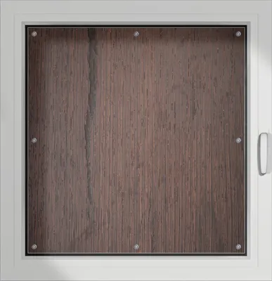 Produktbild von Wallario Lichtschutzbild, Dekorativer Sichtschutz Sonnenschutz 96 x 93 cm mit Motiv: Holz-Optik Textur dunkelbraunes Holz - Verdunklung ohne Bohren
