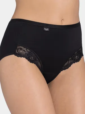 Produktbild von Sloggi Damen Unterhose Romance Maxi, 42, Schwarz
