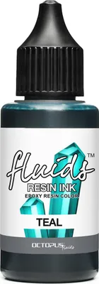 Zdjęcie produktu dla Octopus Fluids Resin Ink TEAL, atrament alkoholowy do żywic epoksydowych i żywic UV, turkusowy