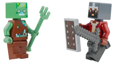 Produktbild von LEGO® Minecraft Mini-Set Mutiger Held vs. Ertrunkener! - NEU! Menge 1x