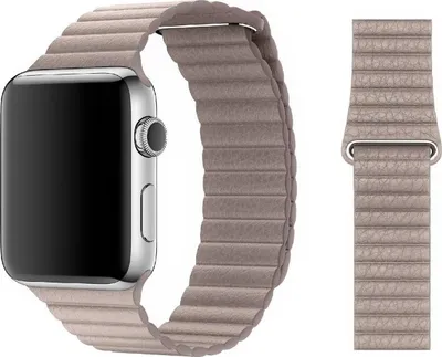 Produktbild von Original Apple Leather Loop Armband Größe M 42/44/45mm MNKY2ZM/A Smoke Gray