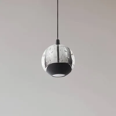 Produktbild von Lucande LED-Pendellampe Hayley, schwarz, 1-flg., Glas