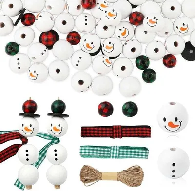 Produktbild von Holzperlen Weihnachten 150 Stk rot-grün