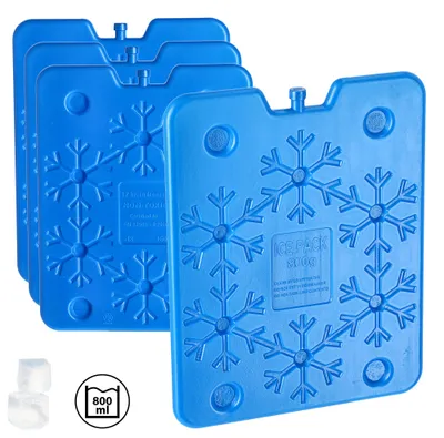 Produktbild von Kühlakku 800ml 4er Set 25x32cm Kühlelemente Coolpacks Kühltasche Kühlbox Kühlpack