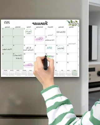 Immagine prodotto di Calendario magnetico da frigo 32x22 cm con agenda mensile